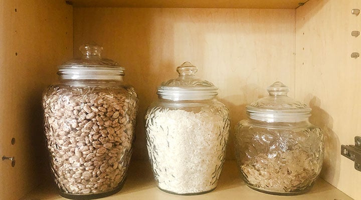 glass storage jars are a form of hygge organization